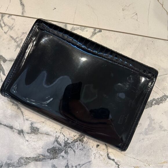 Ted Baker |  Black Clutch with Ribbed Texture - Picture 8 of 9